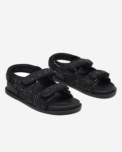 Black women's fabric sandals Desotty- Footwear