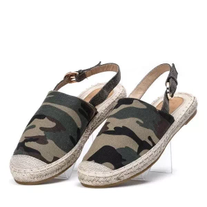 OUTLET Daisy camo espadrilles with open heel - Shoes