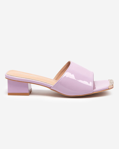 Violet varnished slippers with low heels Keripse - Footwear