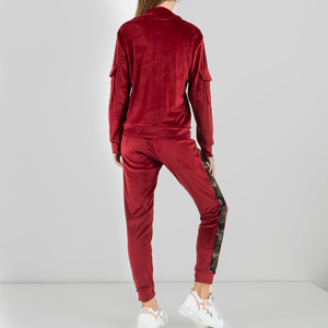 Women's maroon tracksuit set - Clothing