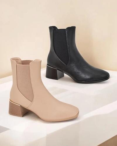 Royalfashion Women's ankle boots on low heels Eterra