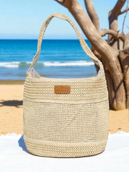 Royalfashion Large Straw Women's Bag Marella Natura