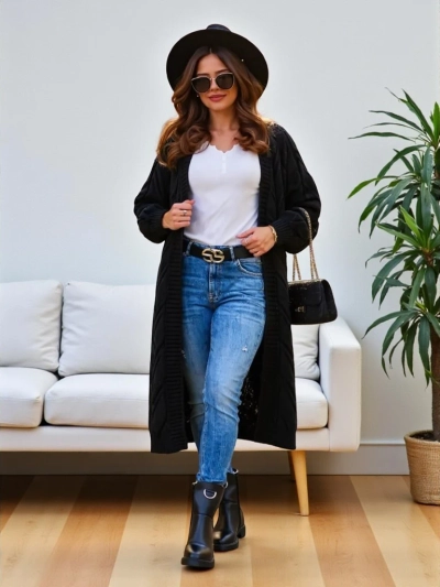 Royalfashion Women's Knitted Poncho Sweater