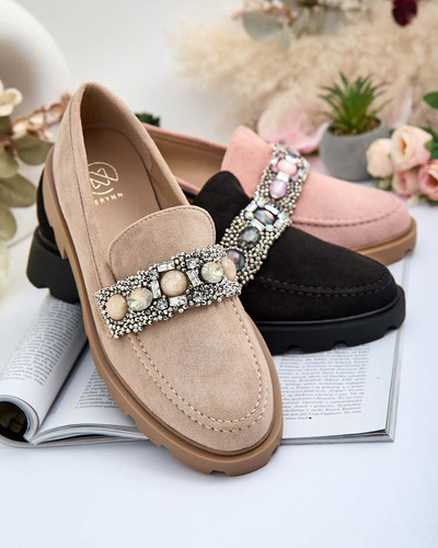 Royalfashion Women's moccasins with colored zircons Nel