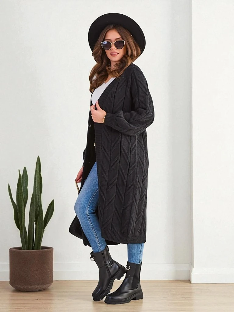 Royalfashion Women's Knitted Poncho Sweater