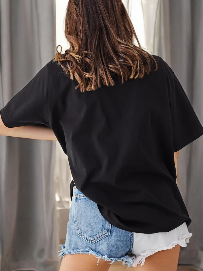 Royalfashion Sieviešu Kokvilnas T-krekls Romantisks Taureņu