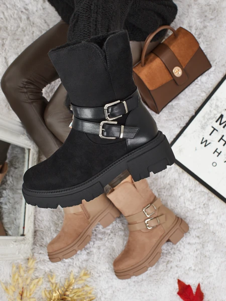 Wyższe botki kobiete eko zamszowe Callire