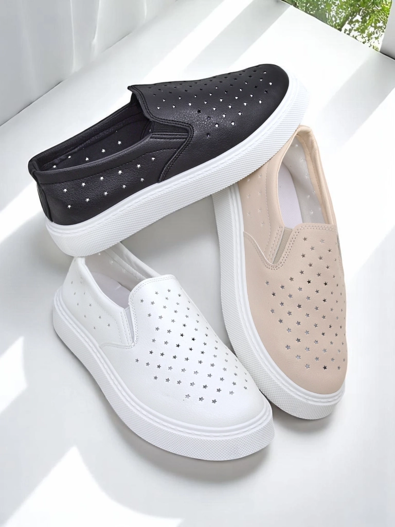 Royalfashion Perforated women's slip-on shoes Emayla