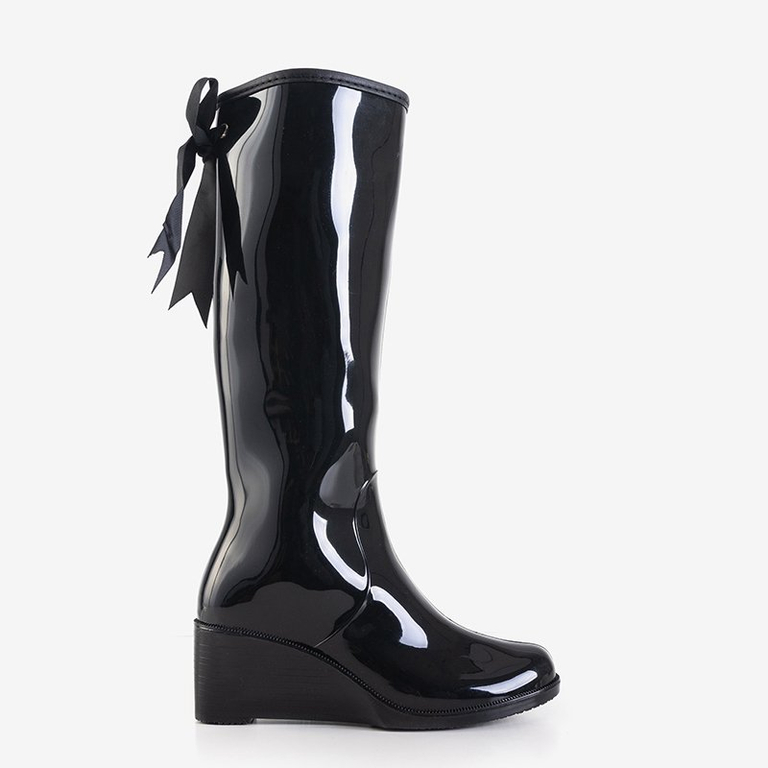 Black women's wellingtons on a heel Genofa - Footwear