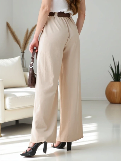 Royalfashion Women's Wide Pants with Belt