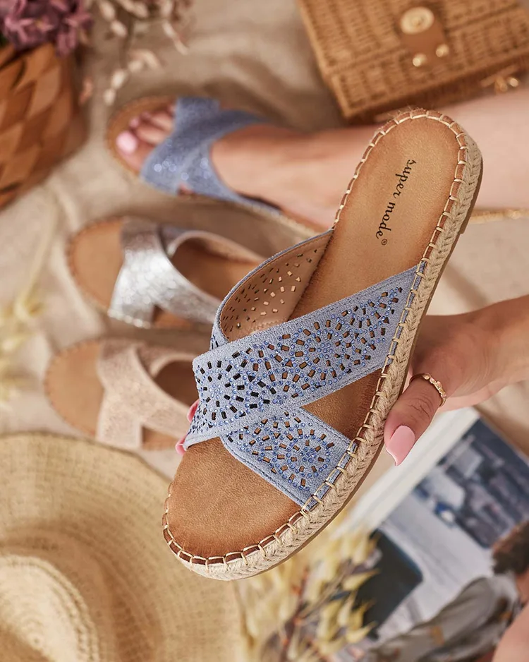 Royalfashion Women's Tivona flat sole flip-flops