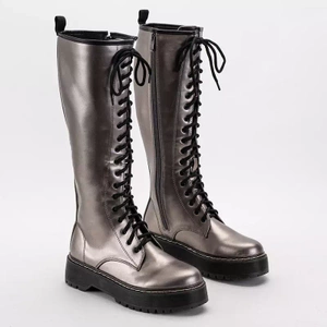 OUTLET Graphite women's boots with ties Darikos - Footwear