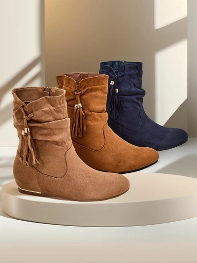 Royalfashion Eko - suede ankle boots on a covered wedge Lovely