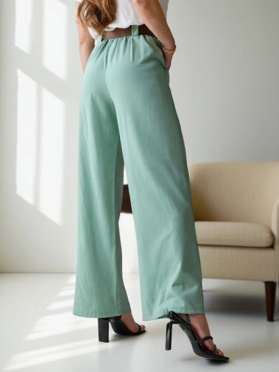 Royalfashion Wide women's trousers with a belt