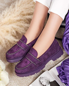 Royalfashion Women's moccasins with zircons Eroime