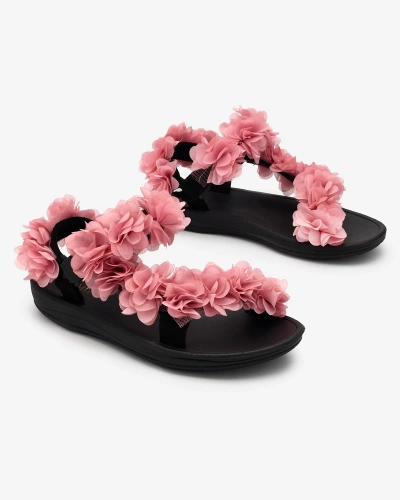 Royalfashion Pink women's sandals with flowers Alferroy