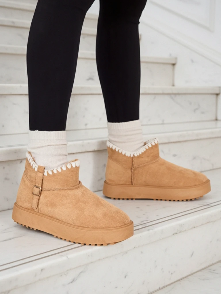 Royalfashion īsās sievietes sniega zābaki stila zābaki Ewioz