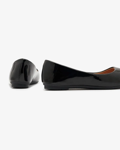 Black Women's Lacquered Ballerinas Fama - Footwear