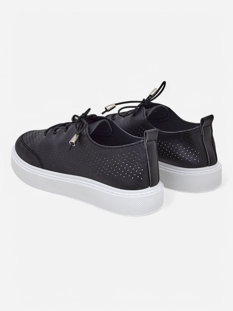 Royalfashion Ladies' perforated sports lace-up shoes Vaned