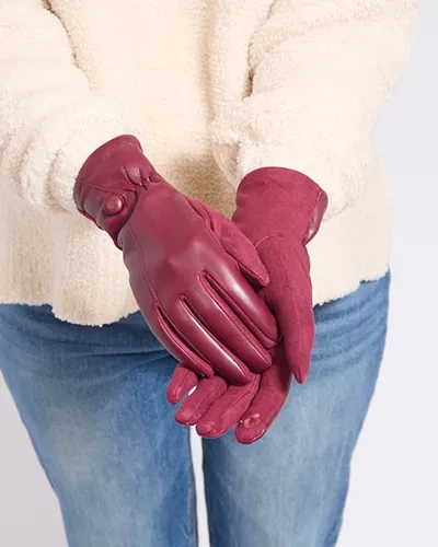 Royalfashion Women's faux leather gloves