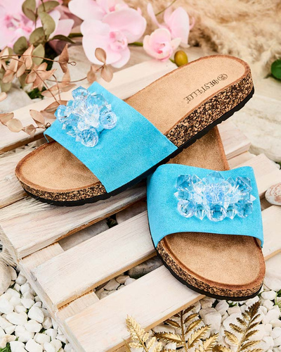 Royalfashion Sieviešu Villo flip-flops ar kristāliem