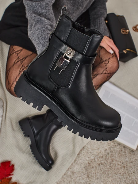 Botki damskie me lëkurë eko Talve