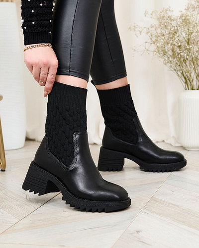 Royalfashion Black women's Acigog flat heeled boots