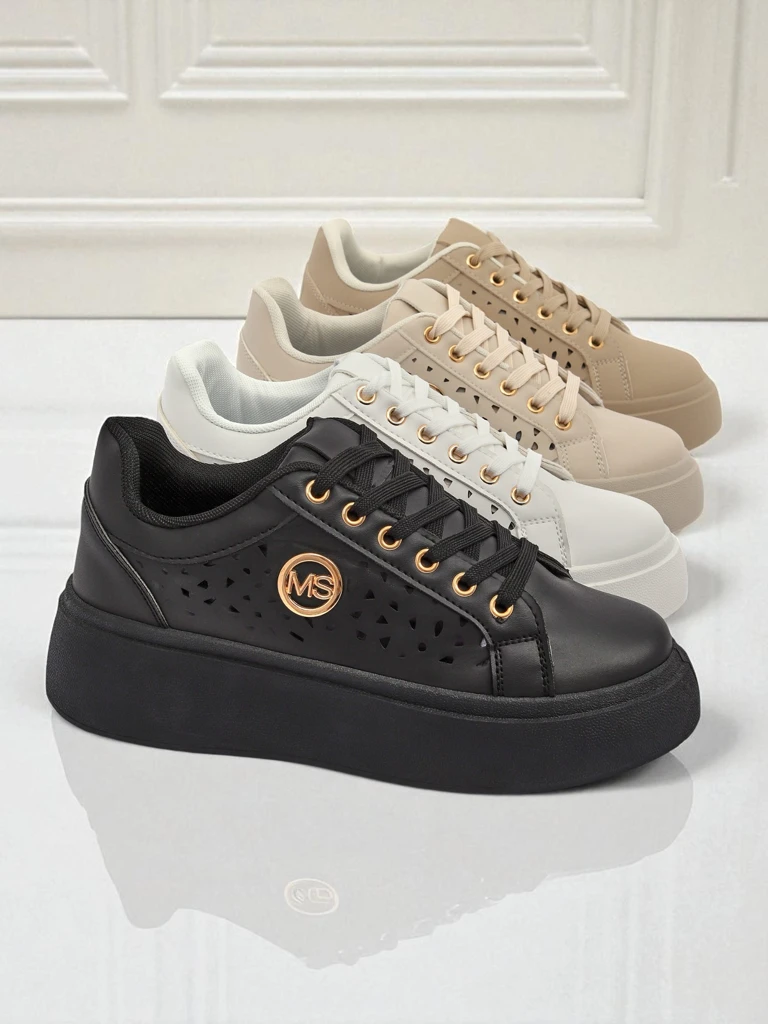 Aurelia Nero - Черная платформа Royalfashion из экокожи, модель LH201-8