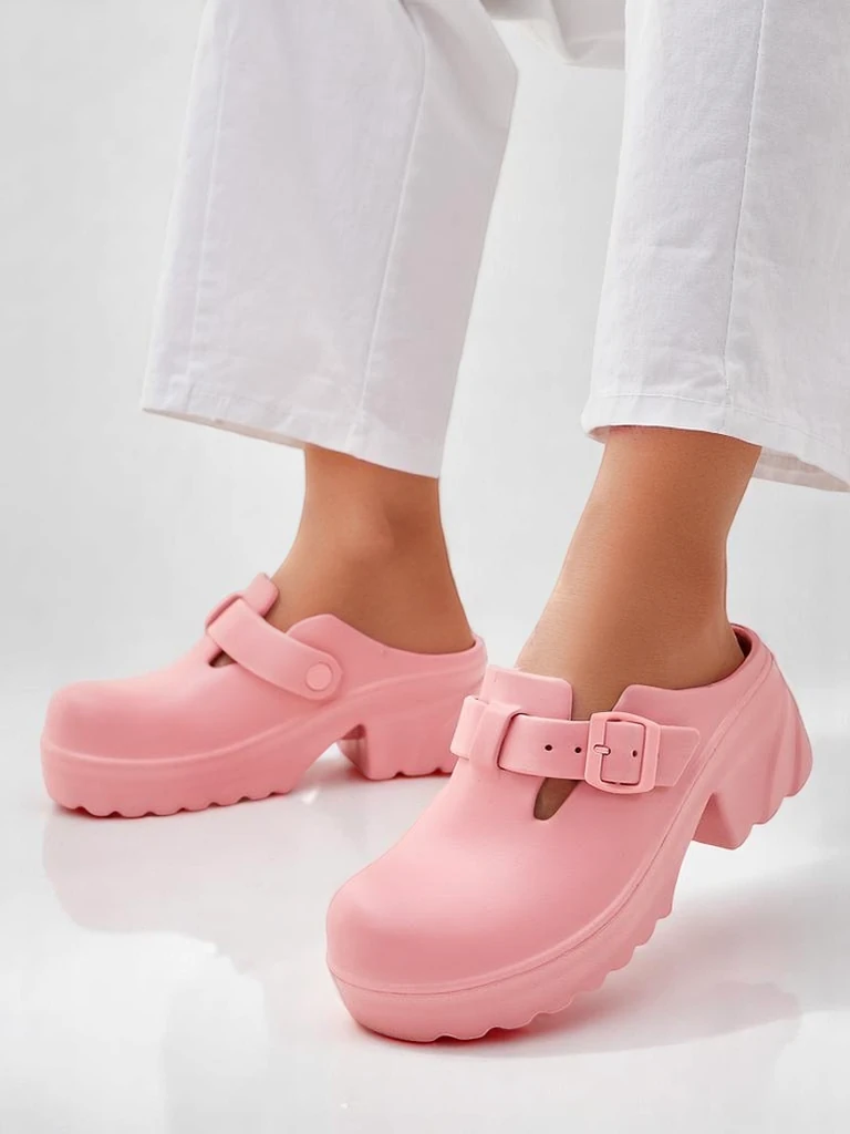 Royalfashion Women's rubber heeled sandals Voxones