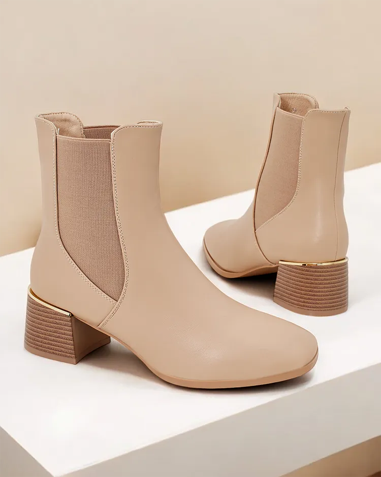 Royalfashion Women's ankle boots on low heels Eterra