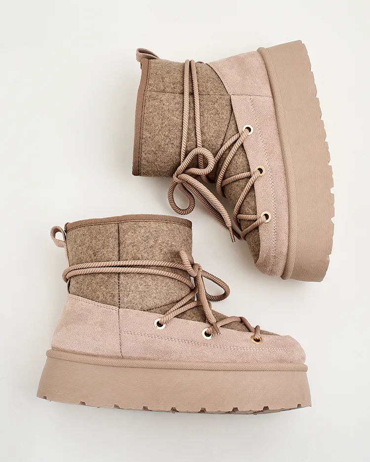 Royalfashion Sieviešu sniega zābaki Filori ar mežģīnēm