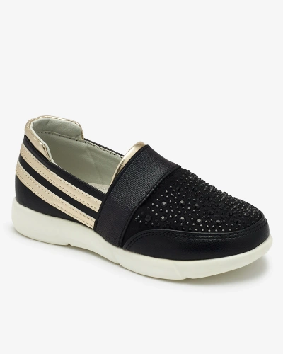 Black children's slip-on sneakers - on Ciarala - Footwear