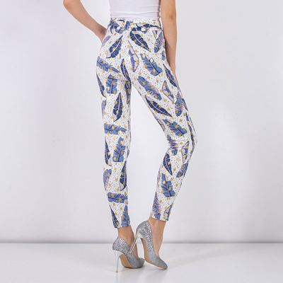 Белые женские штаны с принтом