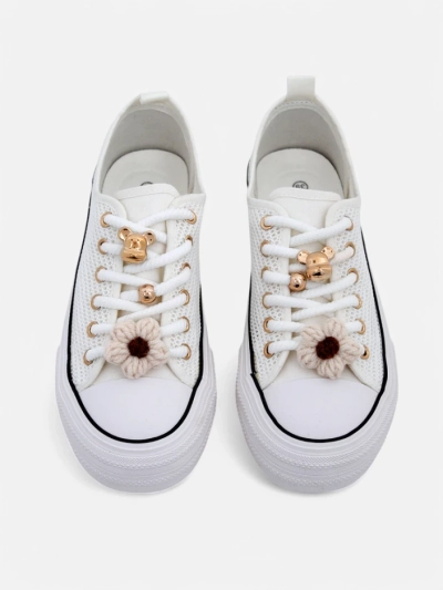 Royalfashion Women's perforated sneakers with embellishments Osdo