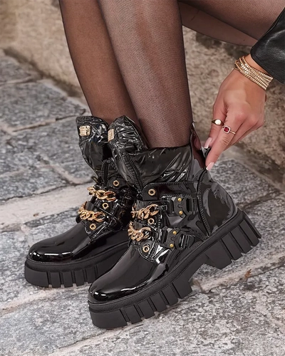 Royalfashion Sieviešu Ebidef Chain Boots