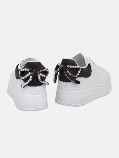 Royalfashion Women's sporty platform sneakers Ribbon Bow