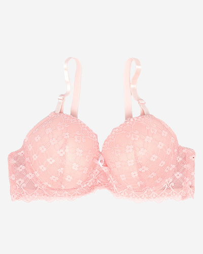 Women's bra with pink lace - Underwear