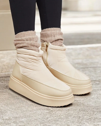 Royalfashion Sieviešu sniega zābaki bēšā krāsā Fopinia