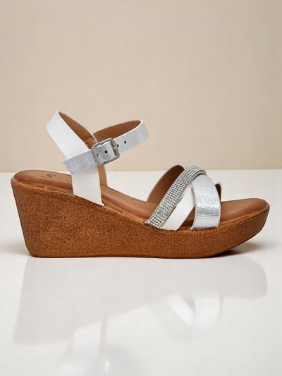 Романтические сандалии на платформе Royalfashion для женщин с rhinestones и блестками Glittera