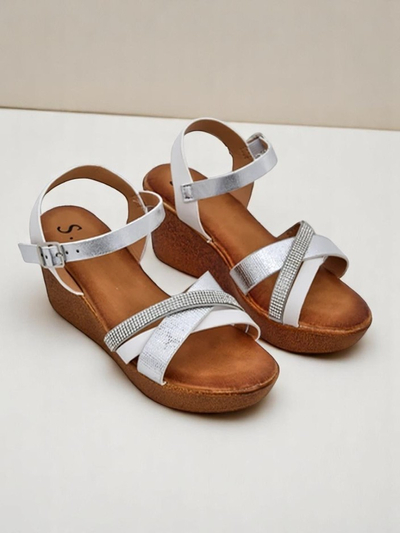 Романтические сандалии на платформе Royalfashion для женщин с rhinestones и блестками Glittera