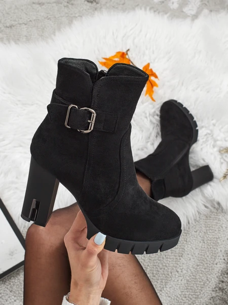 Women's Liravie Faux Suede Heeled Ankle Boots