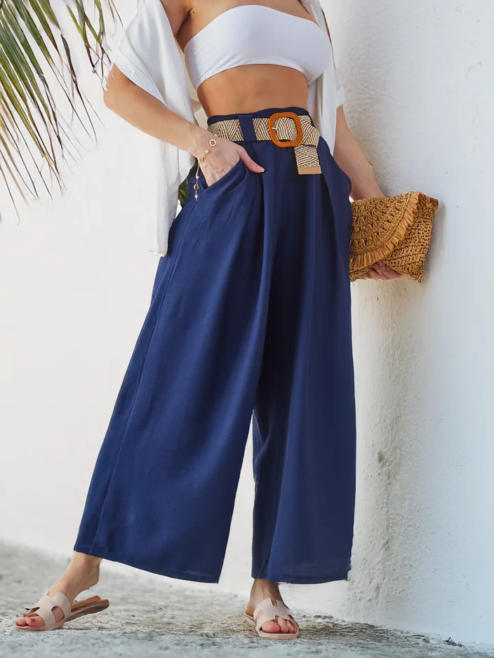 Royalfashion Sieviešu plati viskozes bikses