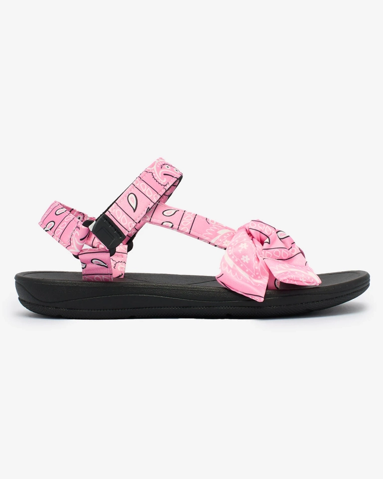 Royalfashion Pink women's sandals with bow Oyall