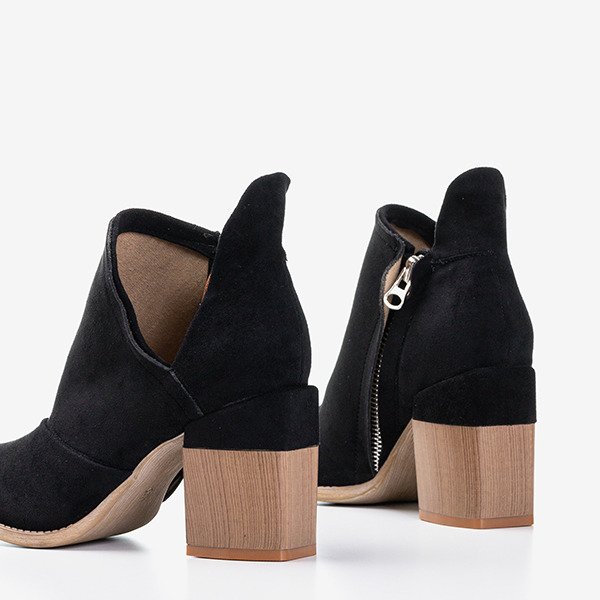 Black women's stiletto boots with cutouts Cintura - Footwear