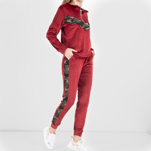 Women's maroon tracksuit set - Clothing