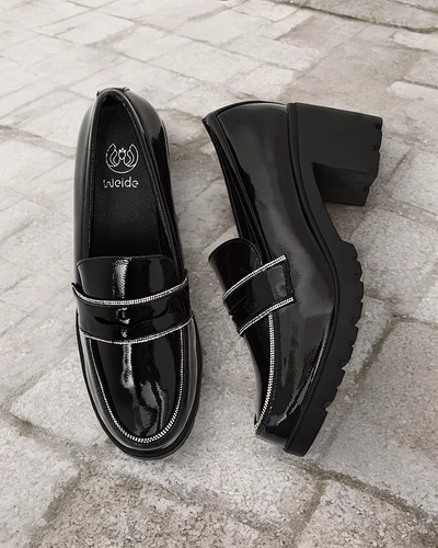 Royalfashion Ladies' patent leather loafers Befies