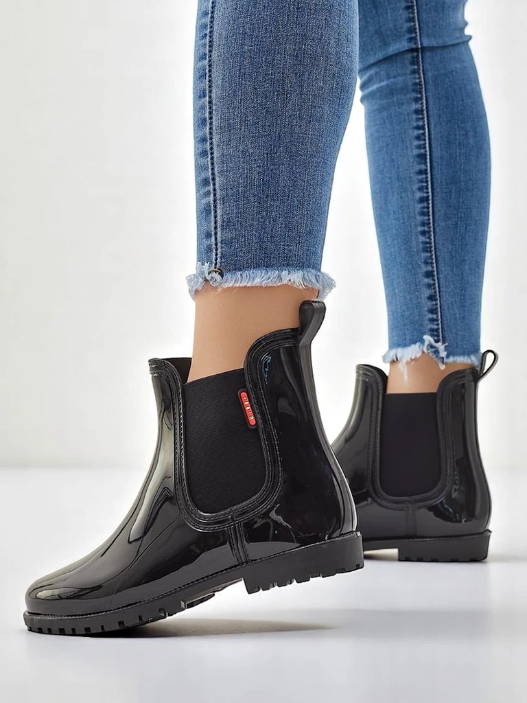 Женские лакированные резиновые сапоги Royalfashion Rissma