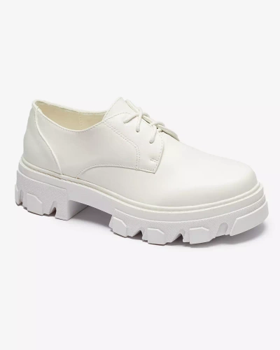 White women's half boots Delgor- Footwear