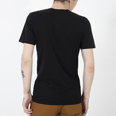 Black cotton t-shirt for men with print - Clothing