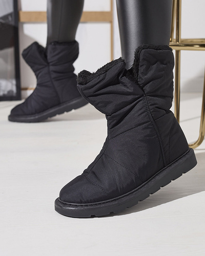 Royalfashion Черная женская обувь a'la snow boots Kalioli